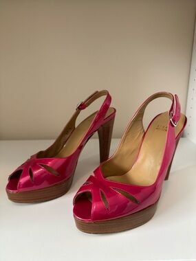 Stuart Weitzman Pink Patent Sandals